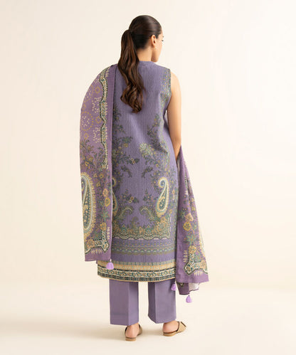 3 Piece - Printed Light Khaddar Suit