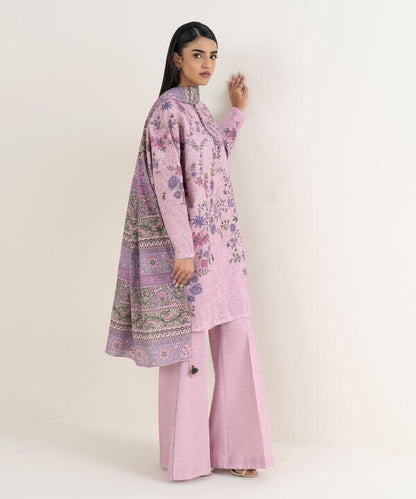 3 Piece - Printed Khaddar Suit
