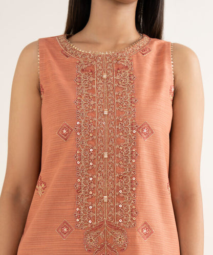 3 Piece - Embroidered Zari Khaddar Suit