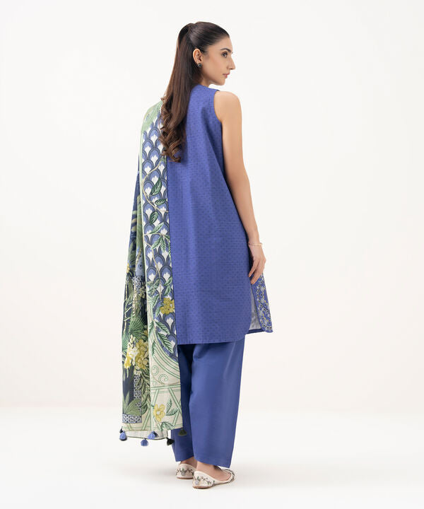 3 Piece - Embroidered Khaddar Suit