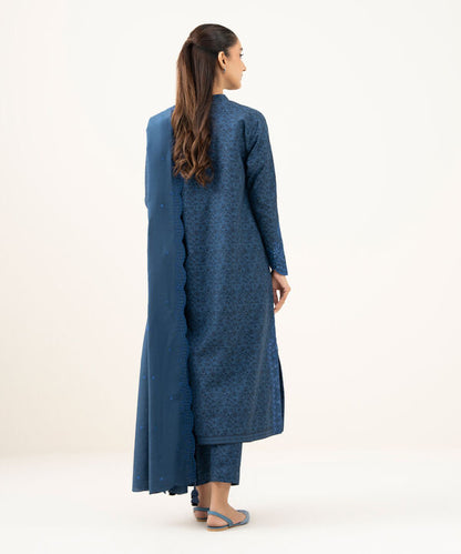 3 Piece - Embroidered Khaddar Suit