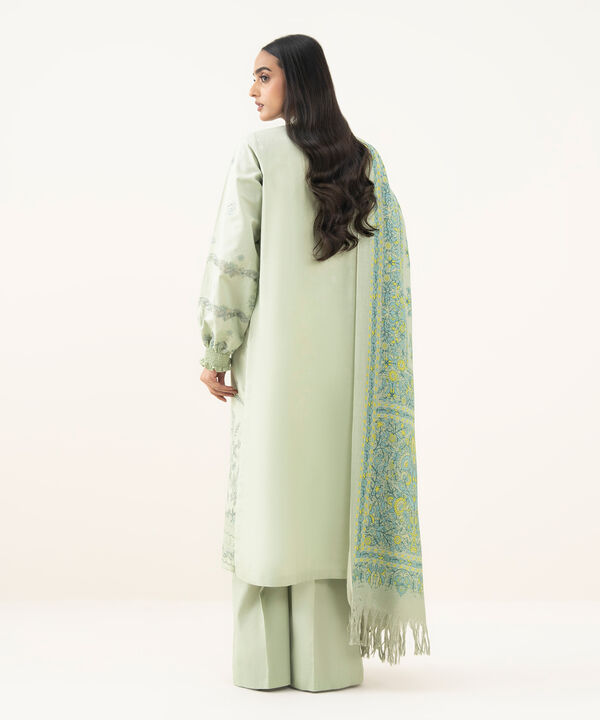 3 Piece - Embroidered Khaddar Suit