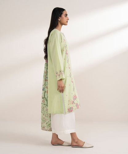 2 Piece - Embroidered Khaddar Suit