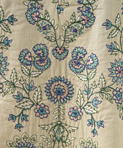 2 Piece - Embroidered Cotton Suit