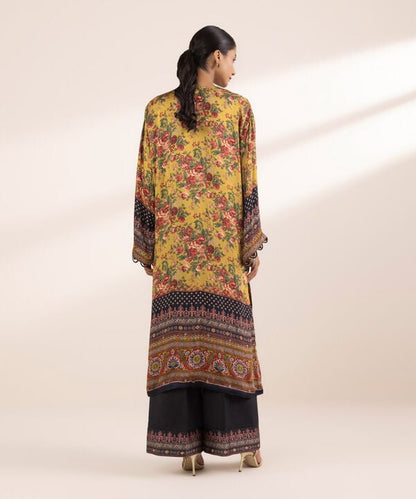 2 Piece - Embellished Silk Suit (Stitched)