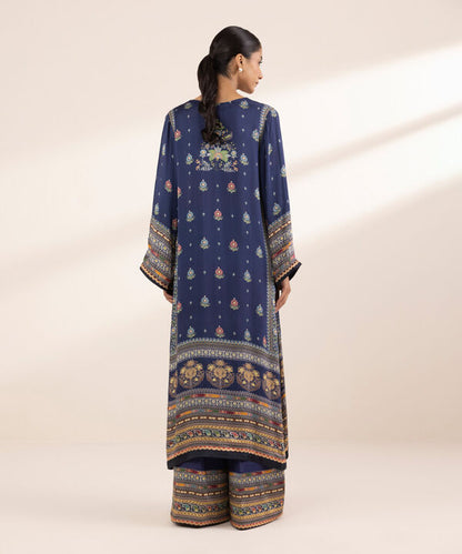 2 Piece - Embellished Silk Suit (Stitched)