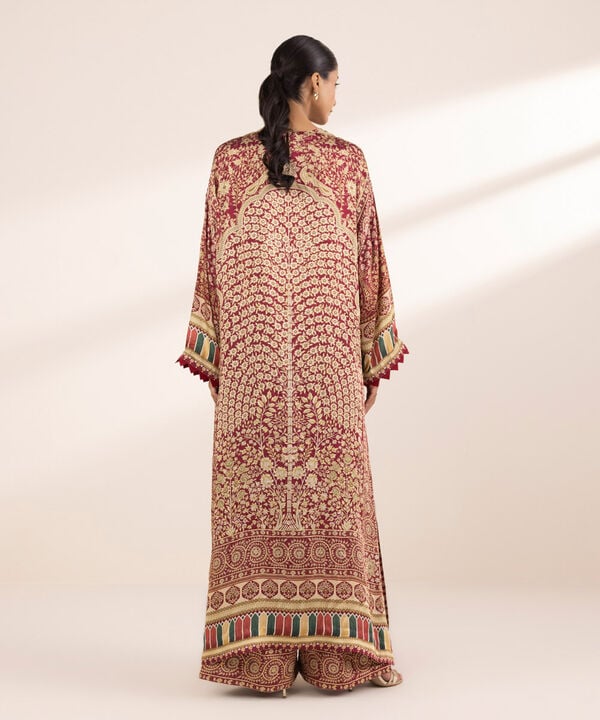 2 Piece - Embellished Silk Suit (Stitched)