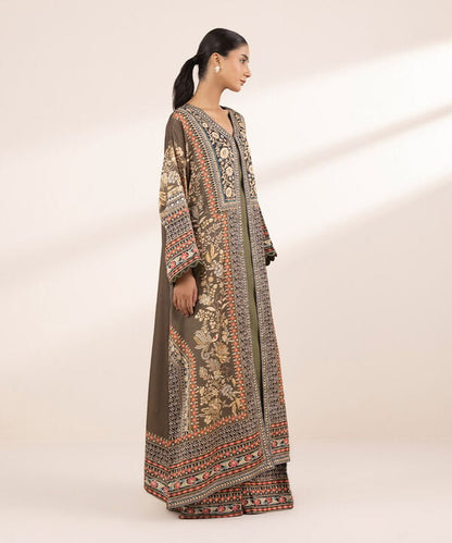 2 Piece - Embellished Silk Suit (Stitched)