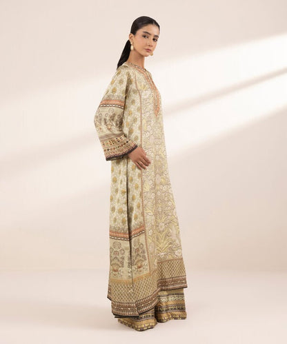 2 Piece - Embellished Silk Suit (Stitched)