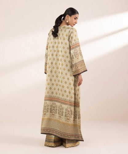 2 Piece - Embellished Silk Suit (Stitched)