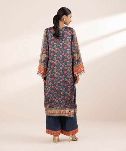 2 Piece - Embellished Silk Suit (Stitched)