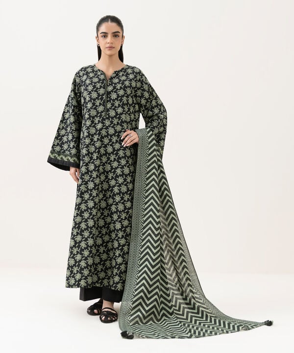 2 Piece - Printed Khaddar Suit