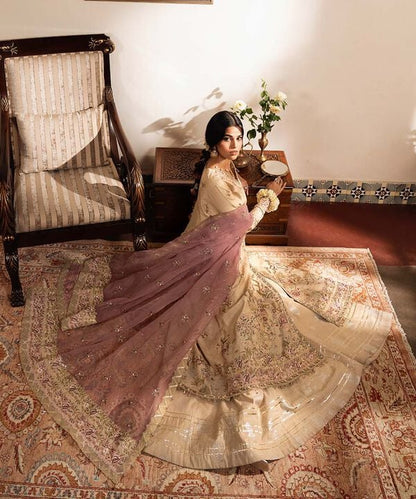 3 Piece - Embroidered Raw Silk Suit (Unstitched)