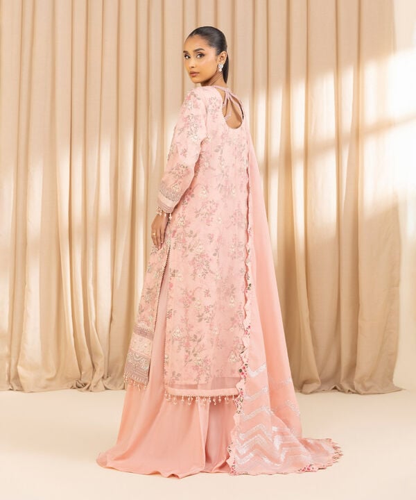 3 Piece - Embroidered Chiffon Suit (Unstitched)