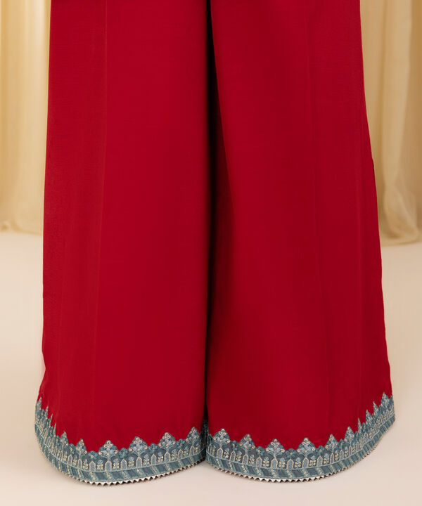 3 Piece - Embroidered Blended Net Suit (Unstitched)