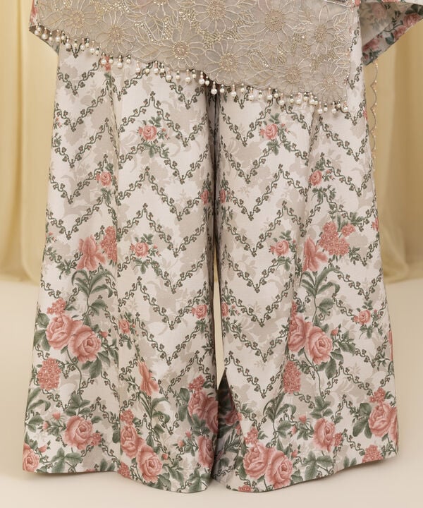 3 Piece - Embroidered Organza Suit (Unstitched)