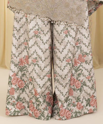 3 Piece - Embroidered Organza Suit (Unstitched)