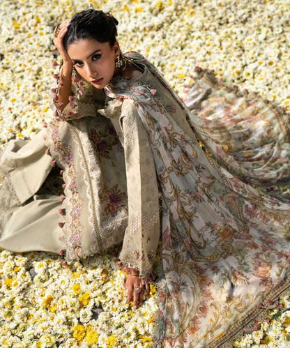 3 Piece - Embroidered Cotton Jacquard Suit (Unstitched)