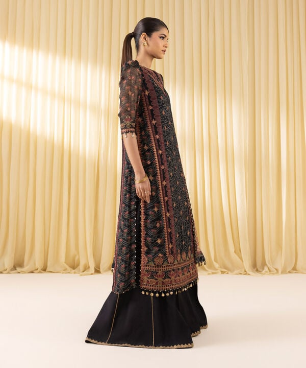 3 Piece - Embroidered Chiffon Suit (Unstitched)