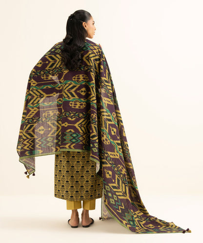 3 Piece - Printed Khaddar Suit