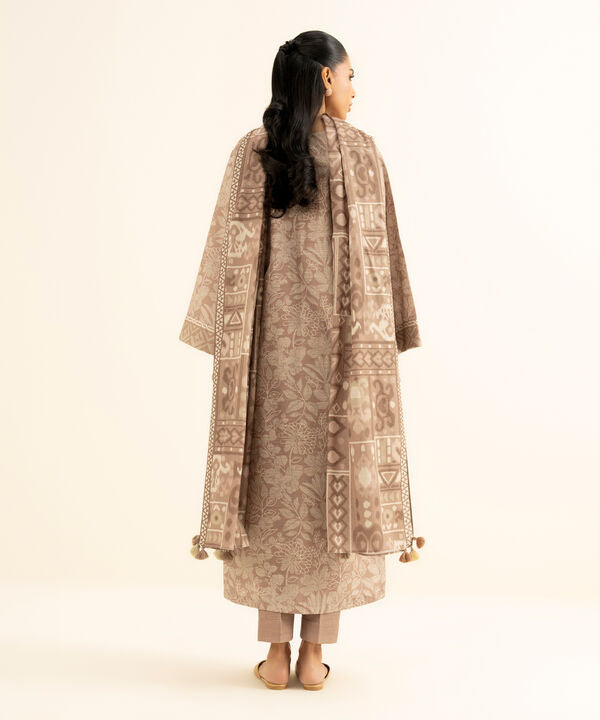 3 Piece - Printed Khaddar Suit
