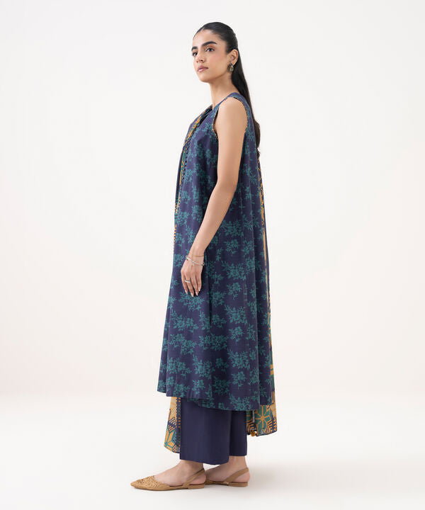 3 Piece - Printed Khaddar Suit