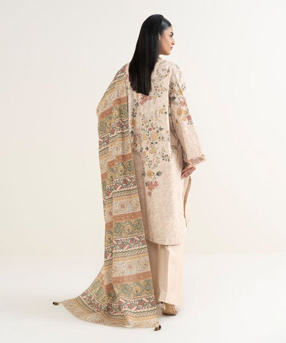 3 Piece - Printed Khaddar Suit