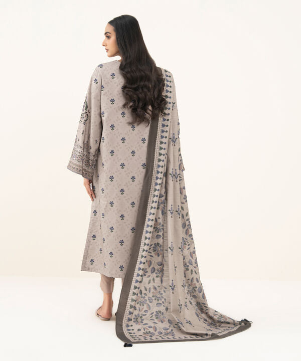 3 Piece - Printed Linen Suit