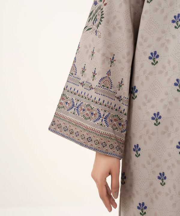 3 Piece - Printed Linen Suit