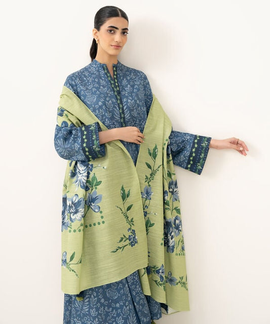 3 Piece - Printed Dobby Suit