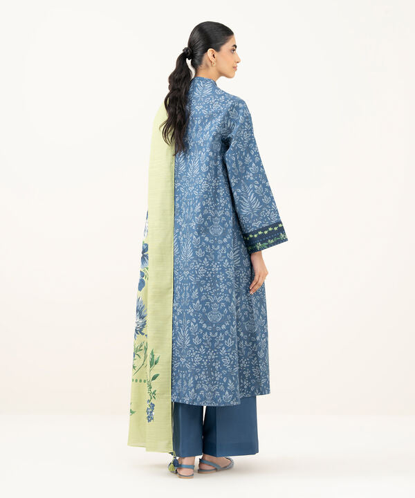 3 Piece - Printed Dobby Suit