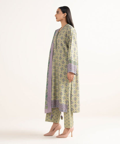 3 Piece - Printed Viscose Khaddar Suit