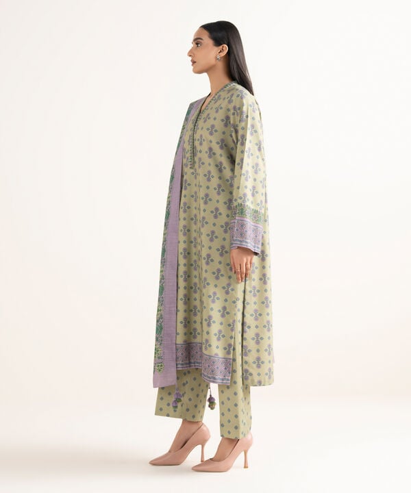 3 Piece - Printed Viscose Khaddar Suit