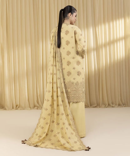 3 Piece - Jacquard Suit (Unstitched)