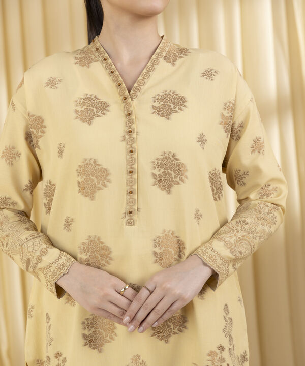 3 Piece - Jacquard Suit (Unstitched)