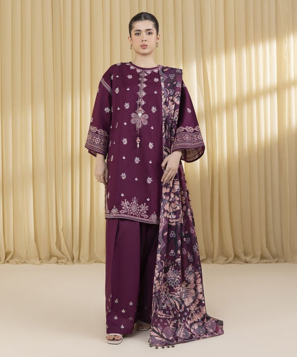 3 Piece - Embroidered Lawn Suit (Unstitched)