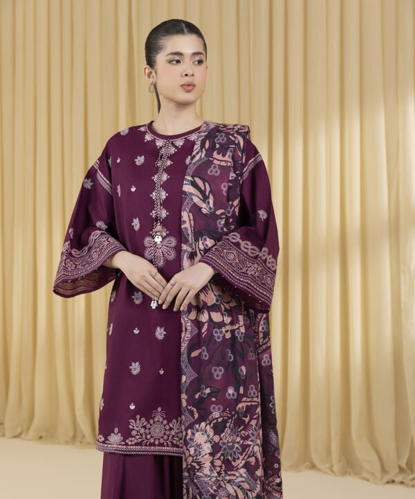 3 Piece - Embroidered Lawn Suit (Unstitched)