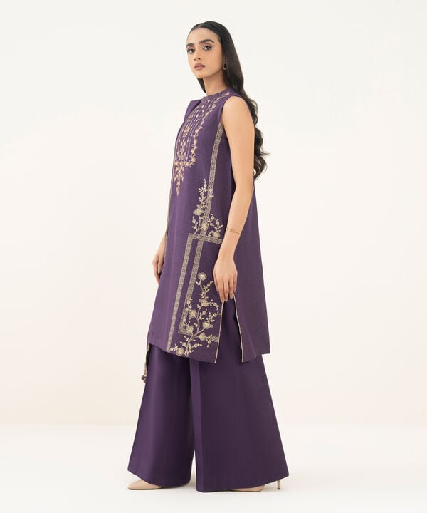3 Piece - Embroidered Zari Khaddar Suit