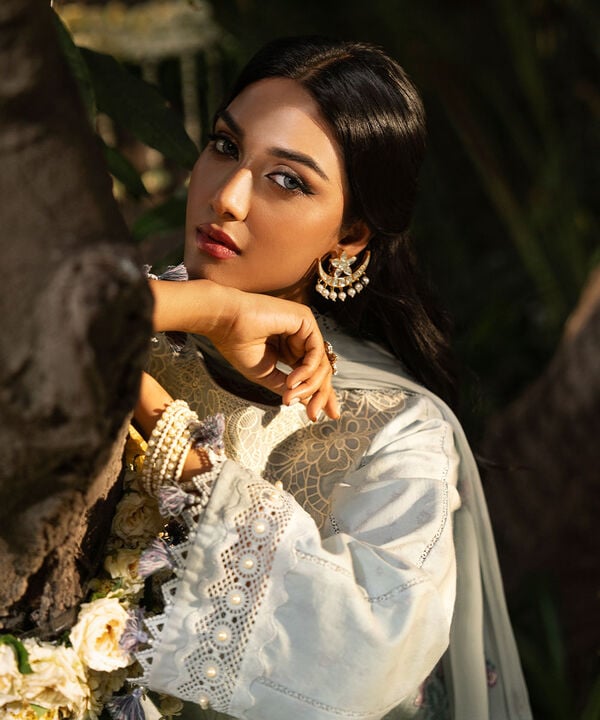 3 Piece - Embroidered Cotton Jacquard Suit (Unstitched)