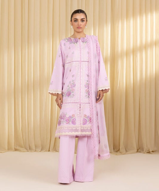 3 Piece - Embroidered Lawn Suit (Unstitched)