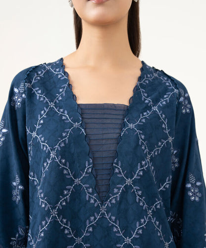 3 Piece - Embroidered Linen Jacquard Suit