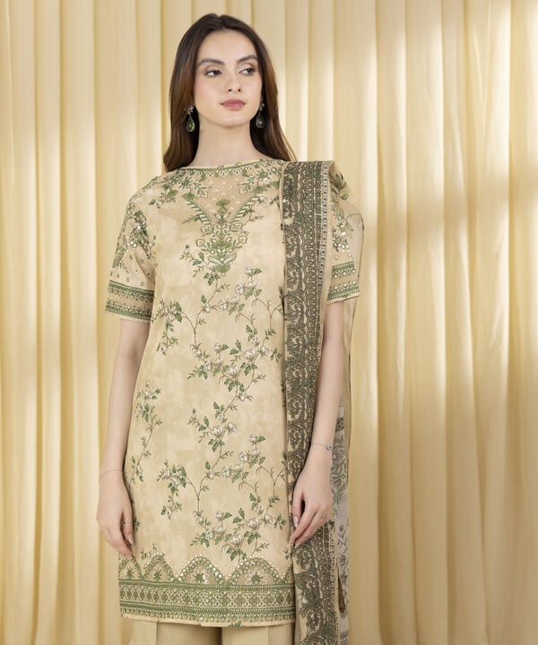 3 Piece - Embroidered Lawn Suit (Unstitched)