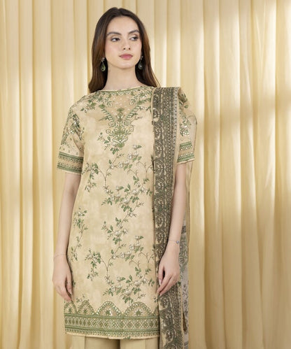3 Piece - Embroidered Lawn Suit (Unstitched)
