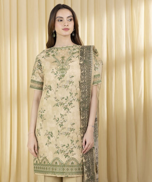 3 Piece - Embroidered Lawn Suit (Unstitched)