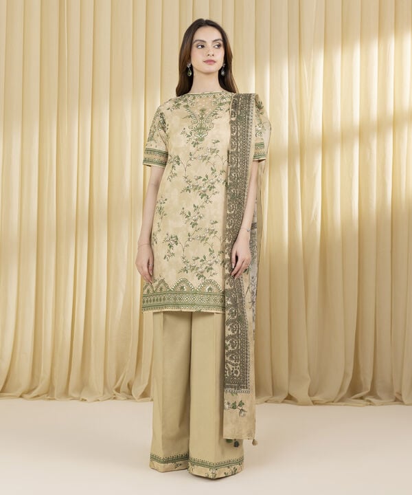 3 Piece - Embroidered Lawn Suit (Unstitched)