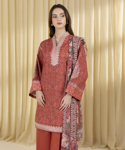 3 Piece - Embroidered Lawn Suit (Unstitched)