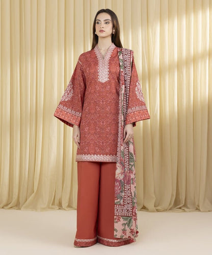 3 Piece - Embroidered Lawn Suit (Unstitched)