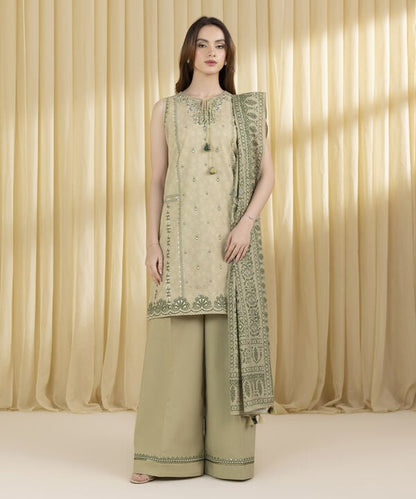 3 Piece - Embroidered Lawn Suit (Unstitched)