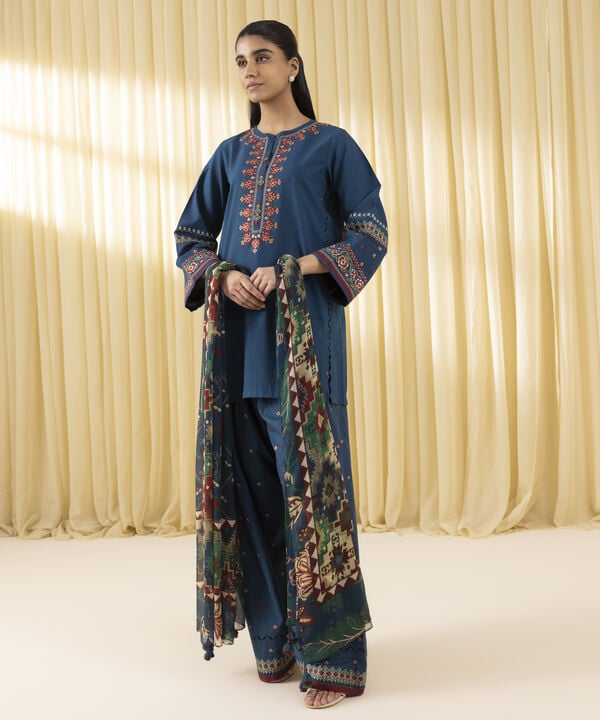 3 Piece - Embroidered Lawn Suit (Unstitched)