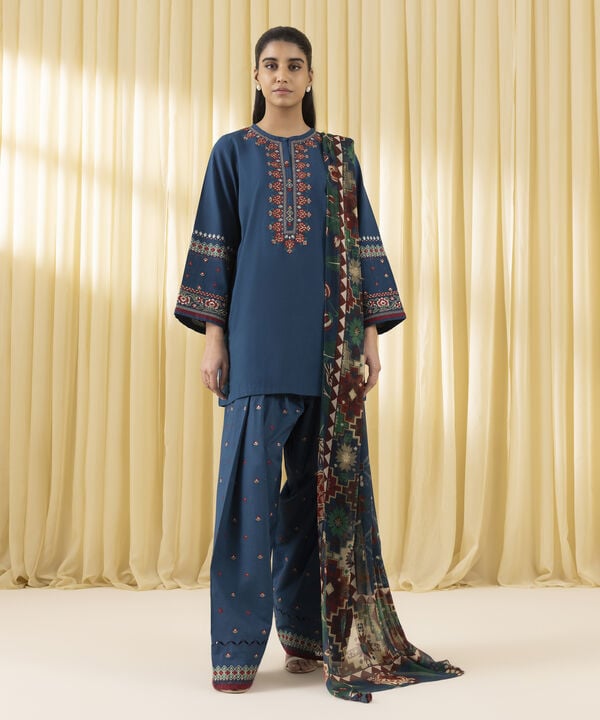 3 Piece - Embroidered Lawn Suit (Unstitched)